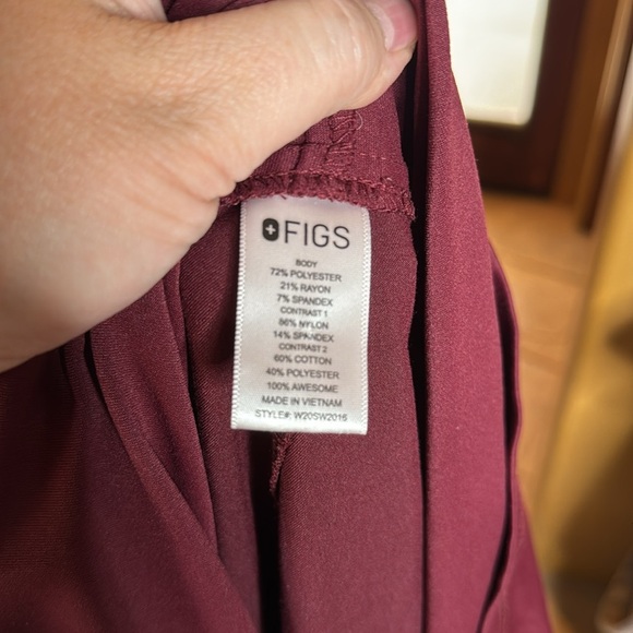 FIGS Burgundy Maternity Jogger Scrub Pants Size XXL - Picture 15 of 16